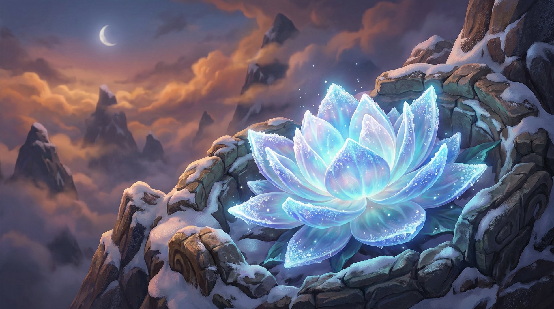 媚黑雪莲花生长全记录植物视频